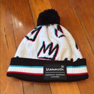 Women's Pom Beanie - Black and White